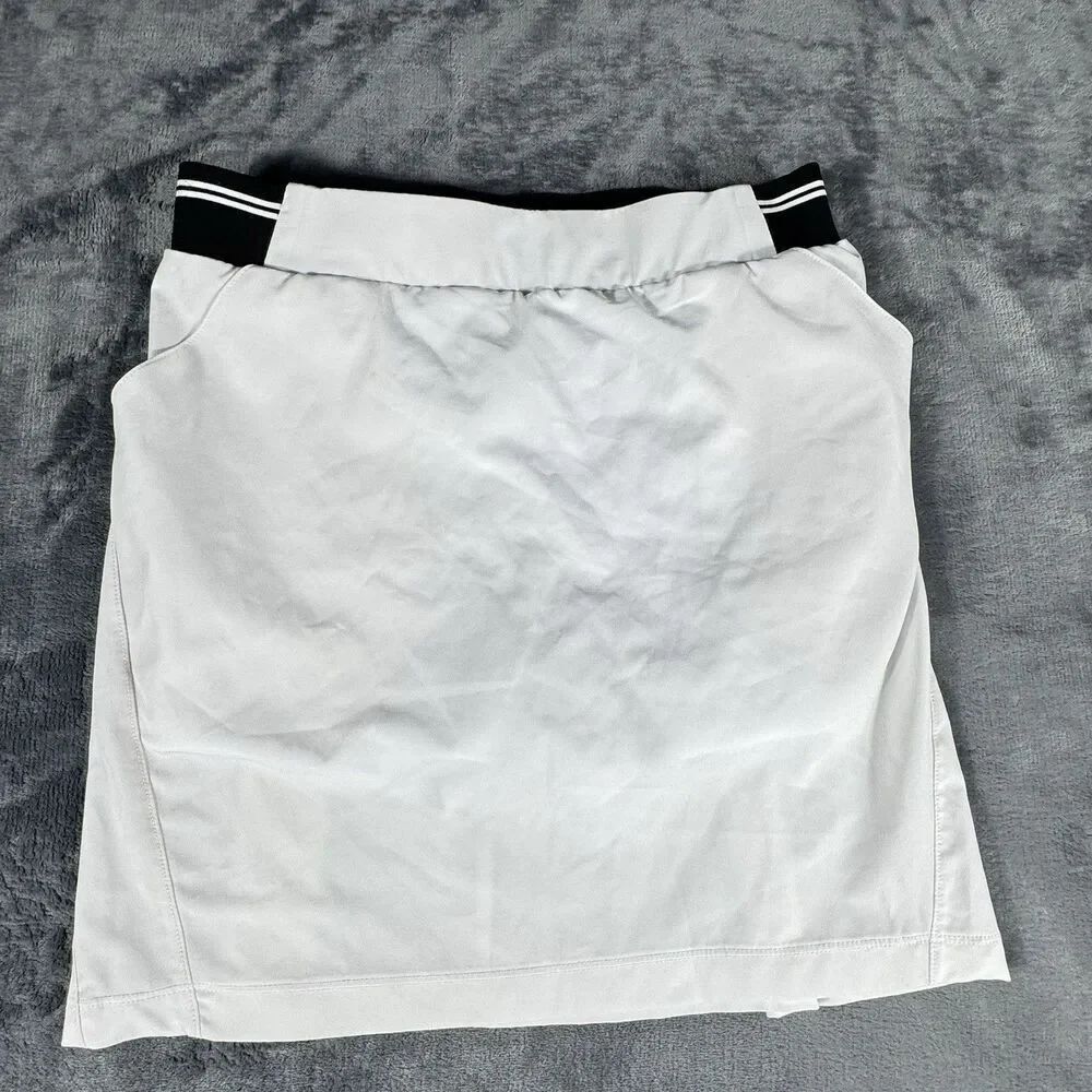 Kyodan Sz XS Golf Skort with Pockets White Black Waist Pull On Athletic